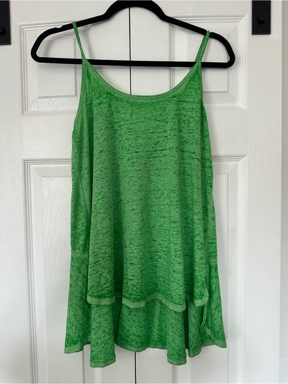 Cupio Women’s Green Layered Swing Tank Top Cami Size Small NWT